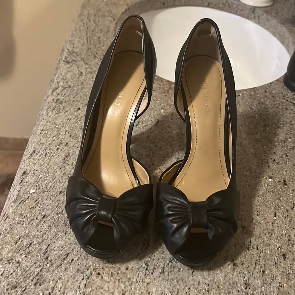 Black Nine West Heels 7.5